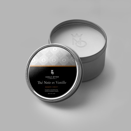 Skincare label with the title 'Shaving Soap and Aftershave Labels'