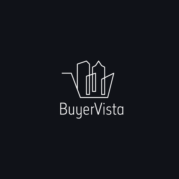 Shopping cart logo with the title 'BuyerVista Logo'