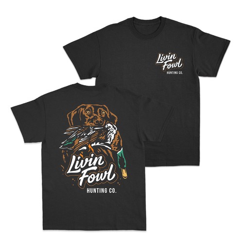 Hunter design with the title 'Merch Design for Duck Hunter'