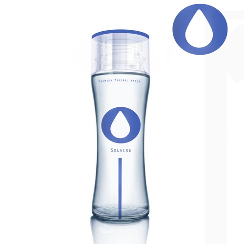 Water label with the title 'Design for a premium water bottle '
