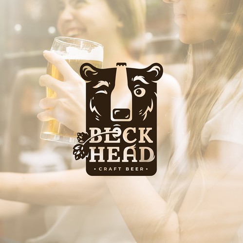 Alcohol brand with the title 'Playful Craft Beer Logo'