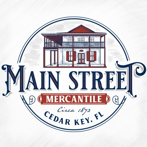 Street design with the title 'Main Street Mercantile'
