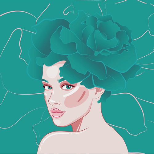 Beauty illustration with the title 'Illustration'