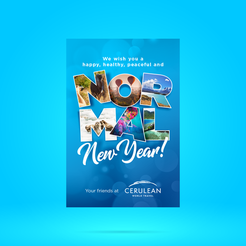 New Year's design with the title 'Holidays Postcard'