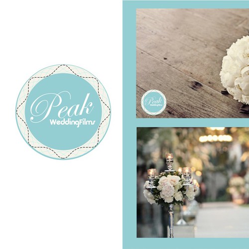 Tosca design with the title ' Peak Wedding Films'
