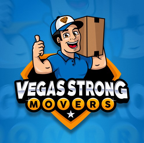 Travel brand with the title 'Logo/Mascot Vegas Strong Movers'