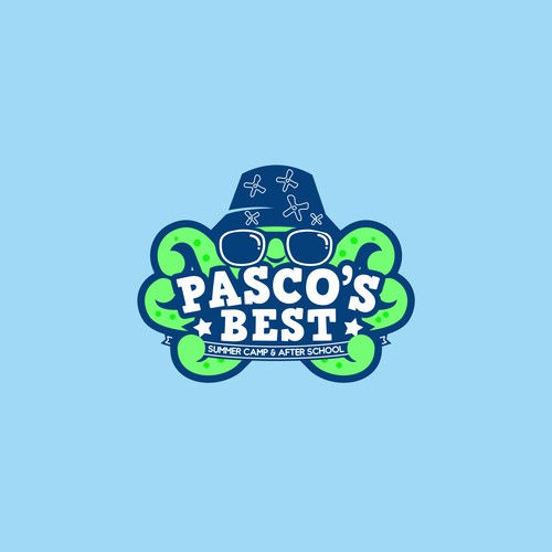 Summer camp design with the title 'Pascos logo'