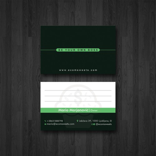 Gift card design with the title 'Business Card Design'