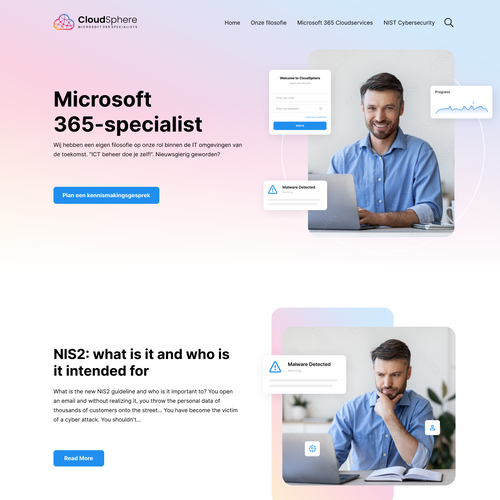 Premium website with the title 'CloudSphere'