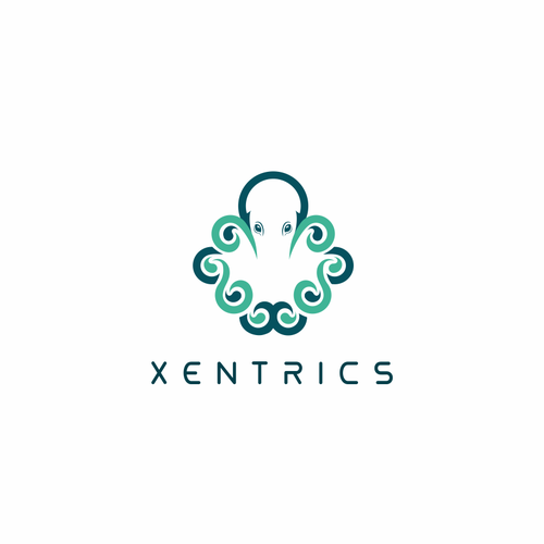 Octopus brand with the title 'Create a unique modern Octopus inspired identity for Xentrics'
