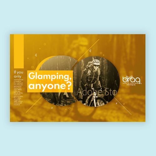 Georgia design with the title '2-Page Spread Ad Campaign for Bicycling Org'