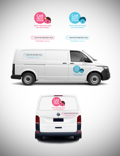 Decal design with the title 'Van Wrap For Car Next Door'