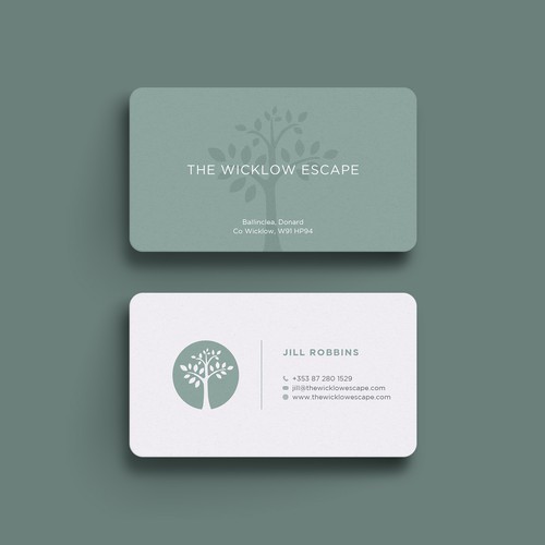 Tour design with the title 'Simple business card for Wicklow Escape'