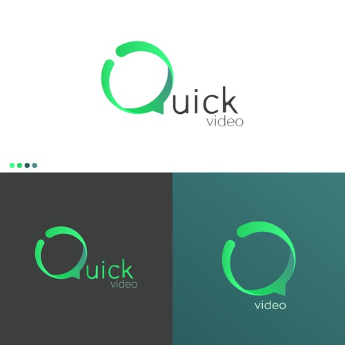 Corporate identity logo with the title 'Quick video logo'