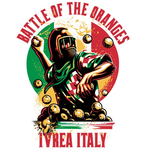 Italian design with the title 'Battle of the oranges'