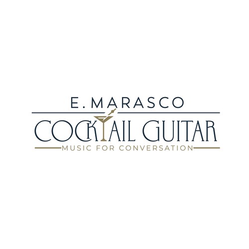 Best logo with the title 'Cocktail Guitar'