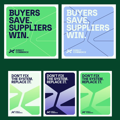 Modern design with the title 'Direct Commerce — Brand Identity for an AP Automation Leader'