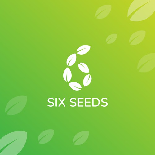 Spring logo with the title 'six seeds logo design'
