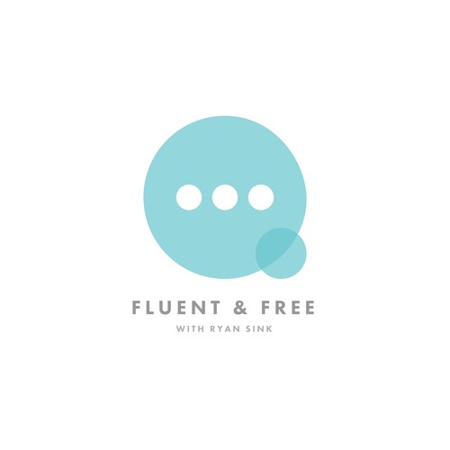 Transparency logo with the title 'Fluent & Free Logo Concept'