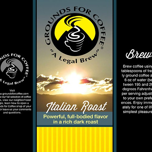 Coffee packaging with the title 'Do you love coffee? Design our retail coffee bag.'