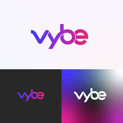 Vibe logo with the title 'Bold Typography Logo For Vybe Studio'