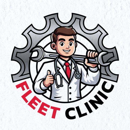 Mechanic logo with the title 'Fleet Clinic'