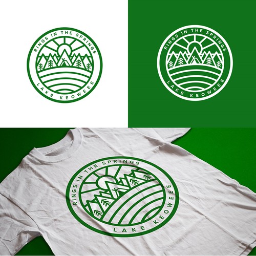 Summer camp design with the title 'Rings In the Springs '