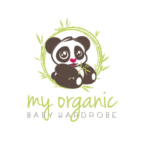 Baby design with the title 'Organic baby businesses brand'