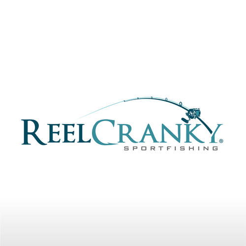 Fish logo with the title 'Reel Cranky Sportfishing Logo.'