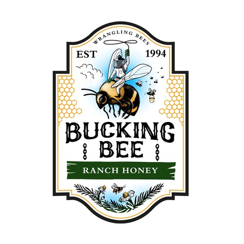 Bee logo with the title 'Bucking Bee'