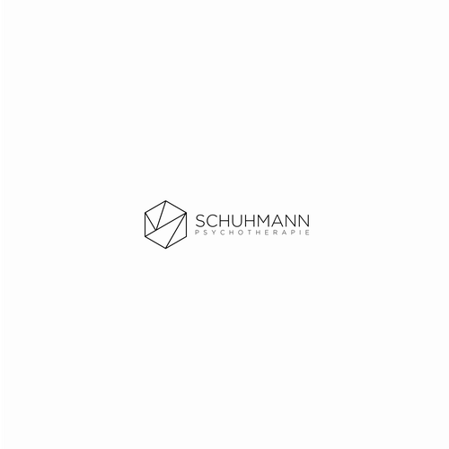 Polygon design with the title 'simple logo concept. with polygon line'