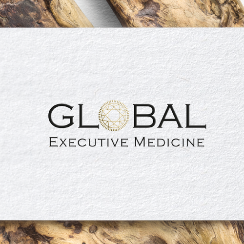 Executive design with the title 'Logo and Business Cards For a Unique Global Executive Medicine Professional Services'