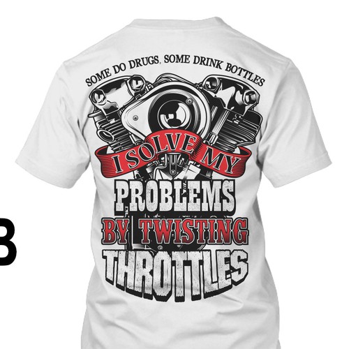 Automotive t-shirt with the title 'Twisting Throttles'