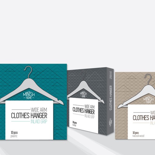 Clothing packaging with the title 'clothes hanger pacage'