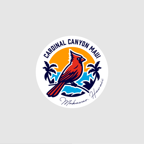 Palm tree design with the title 'Cardinal Canyon Maui'