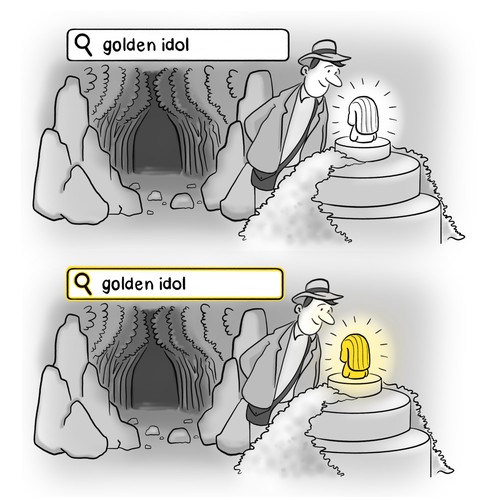 Classic illustration with the title 'Simple Cartoon Illustration'