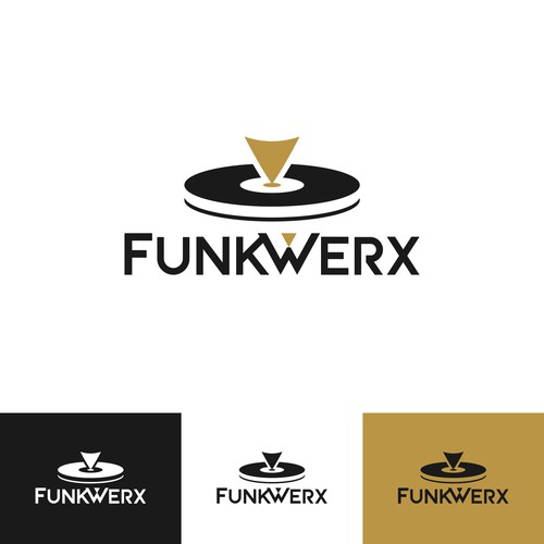 Vinyl record logo with the title 'Logo FunkWerx'