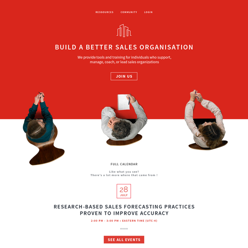 Management website with the title 'Website redesign for professional association'