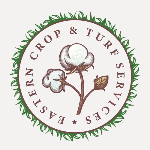 Cotton design with the title 'Logo for Eastern Crop & Turf Services'