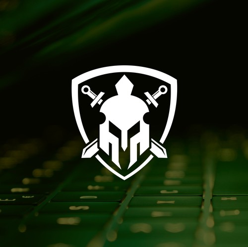 Spartan helmet design with the title 'IRONCLAD'