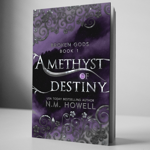 Gem design with the title 'Typographic Fantasy Novel Series: Book #1'