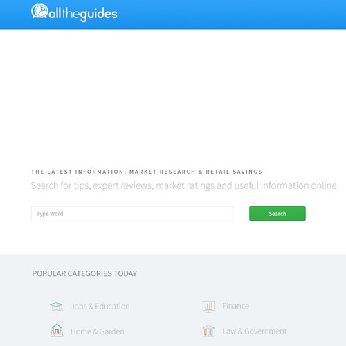 Search engine design with the title 'Simple search engine homepage design'