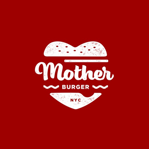 Mother design with the title 'burger logo'