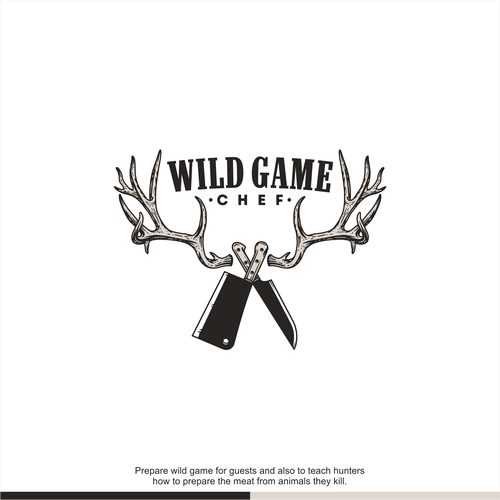 Hunter design with the title 'Logo for Wild Game Chef'