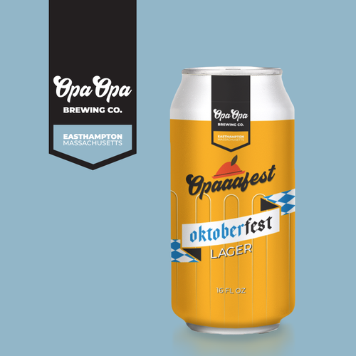 Beer can design with the title 'Oktoberfest beer can'