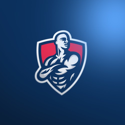 Athletic club logo with the title 'Logo Achieve Fit'