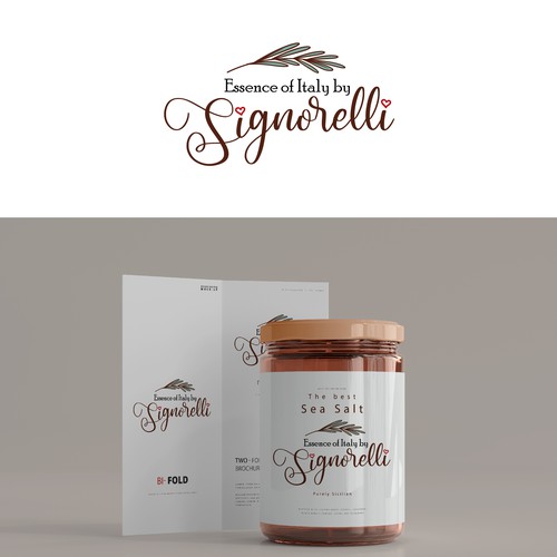 Essence design with the title 'Logo concept for an Italian Herbed Sea Salt'