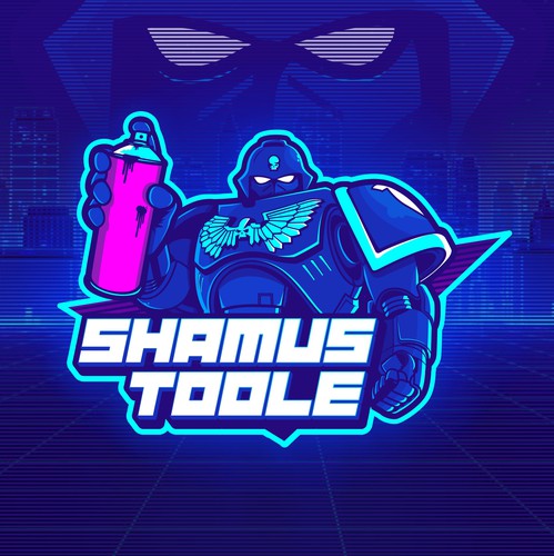 Neon logo with the title 'ShamusToole (logo)'