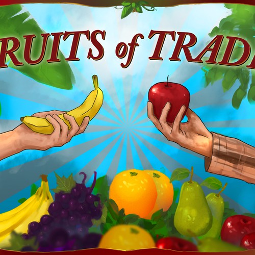 Fantasy artwork with the title 'fruid of trade cover illustration'