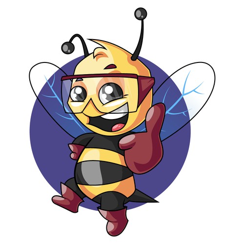 Bumblebee design with the title 'Character or mascot contest entry'